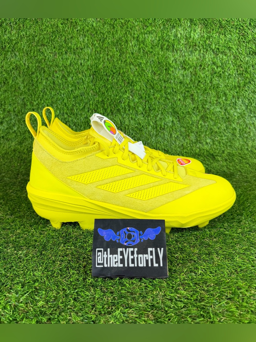 adidas Men's Athletic Cleats Yellow Monochrome